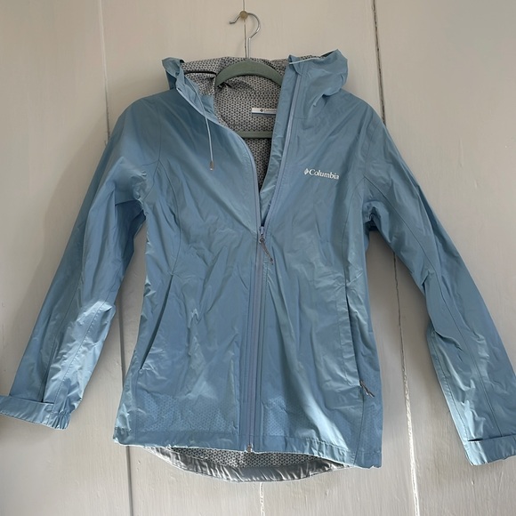 XS women’s light blue Columbia rain jacket - Picture 1 of 3